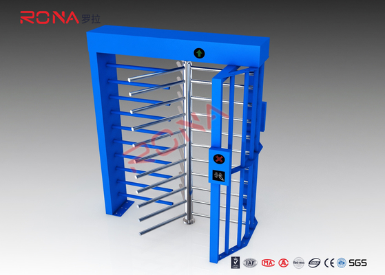 Il lettore di schede di RFID Full Height Turnstile prende le impronte digitali al portone del cancello girevole di sicurezza di acciaio inossidabile
