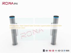 Entrata del supermercato del cancello girevole del portone di velocità di acciaio inossidabile 304 con la porta astuta del cilindro