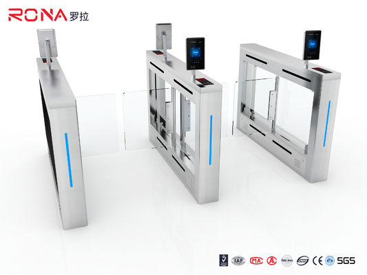 Lettore di schede di riconoscimento di fronte Swing Gate Turnstile con il motore senza spazzola DC24 6 paia del sensore